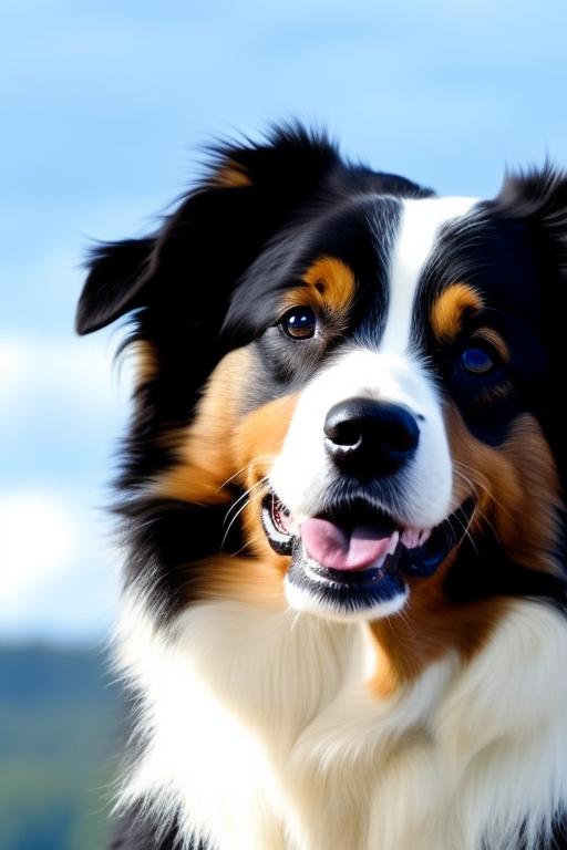 border collie with brown and white with brown dot on forehead
